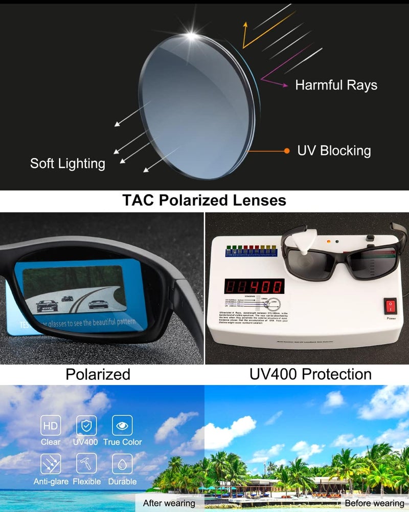 BEALER Store Polarized Sports Sunglasses for Men Lightweight TR90 Frame Sun Glasses Driving Cycling Fishing UV Protection Shades - Image 5